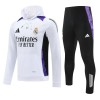 Real Madrid Hoodie Trenings Collegegenser 2024-25 Hvit - Herre